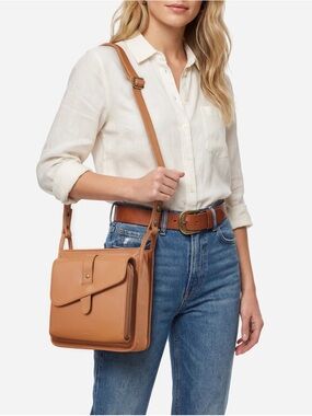 Minooy Athena Mini Crossbody Bag/ Wallet Tan Leather
